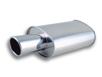 Load image into Gallery viewer, STREETPOWER Oval Muffler w/ 4in Round Angle Cut