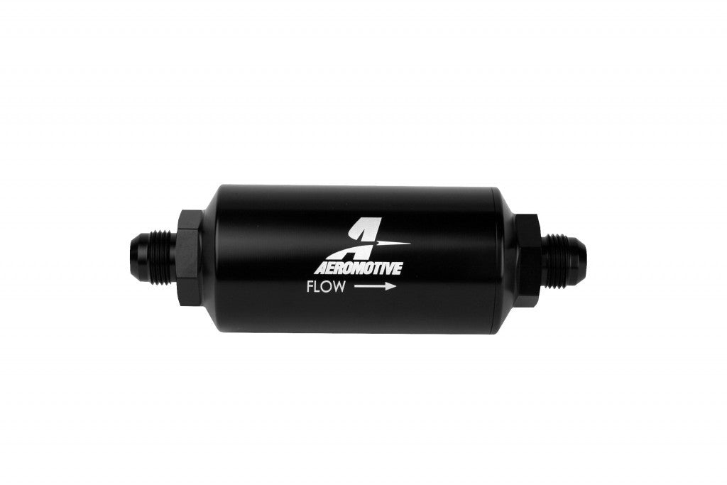 6an Inline Fuel Filter 10 Micron 2in OD Black