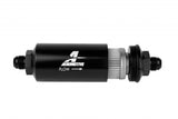 8an Inline Fuel Filter 100 Micron 2in OD Black