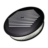 Air Cleaner 14in Round Ball Milled Black