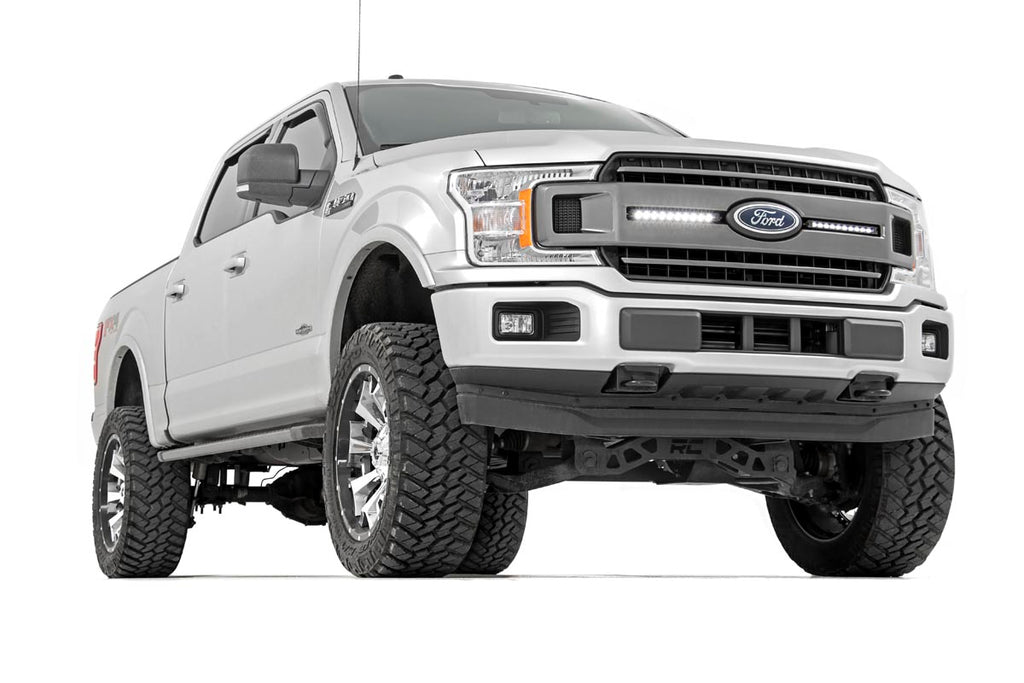 LED Light Kit | Grille Mount | 10" Black Slimline Pair | Ford F-150 (18-20)